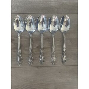 5 Oneida Profile Stainless GALVESTON‎ Pattern Place Oval Soup Spoons